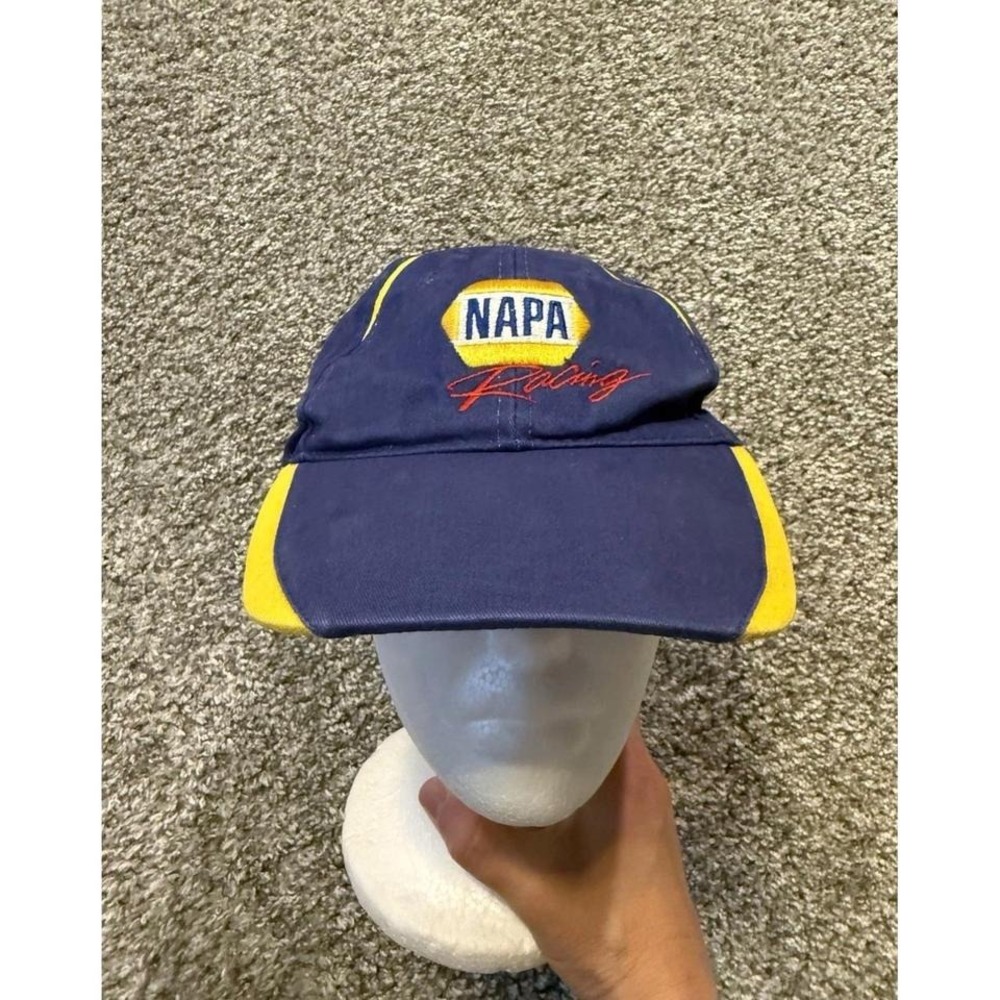 NAPA Mens Blue Strapback Baseball Cap Hat Adjustable Ron Capps Chase‎ Elliott *